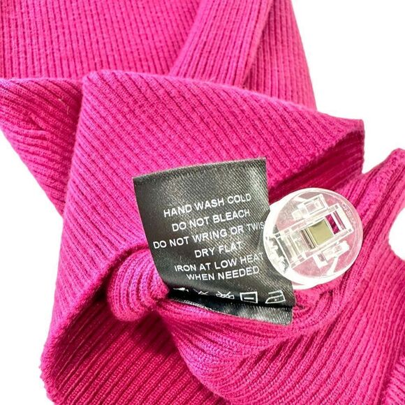 Michael Costello X Revolve Magenta One Shoulder Ribbed Body-con Mini Dress, XS - Picture 11 of 11